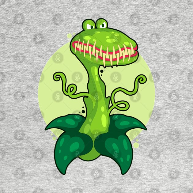 Flytrap Cartoon Illustration Crocodile by Mako Design 